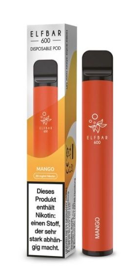 Elf Bar 600 Einweg E-Zigarette - Mango 20 mg/ml