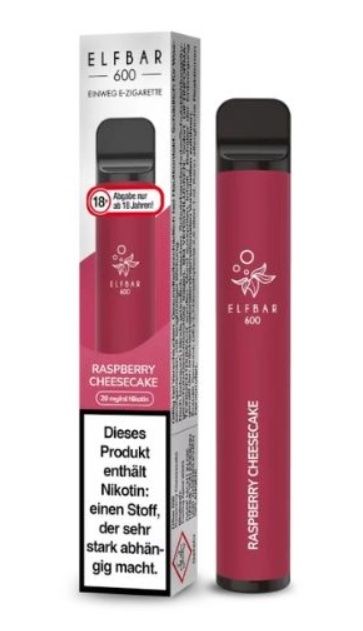 Elf Bar 600 Einweg E-Zigarette - Raspberry Cheesecake 20 mg/ml