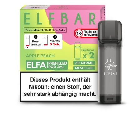 Elf Bar - Elfa Pod Apple Peach 20mg/ml, 2 Stück pro Packung