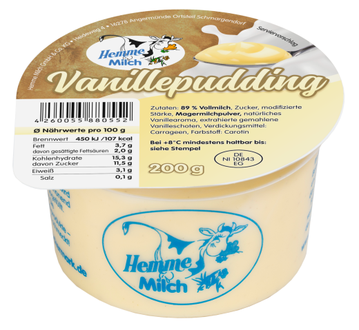 Vanille-Pudding Hemme Milch